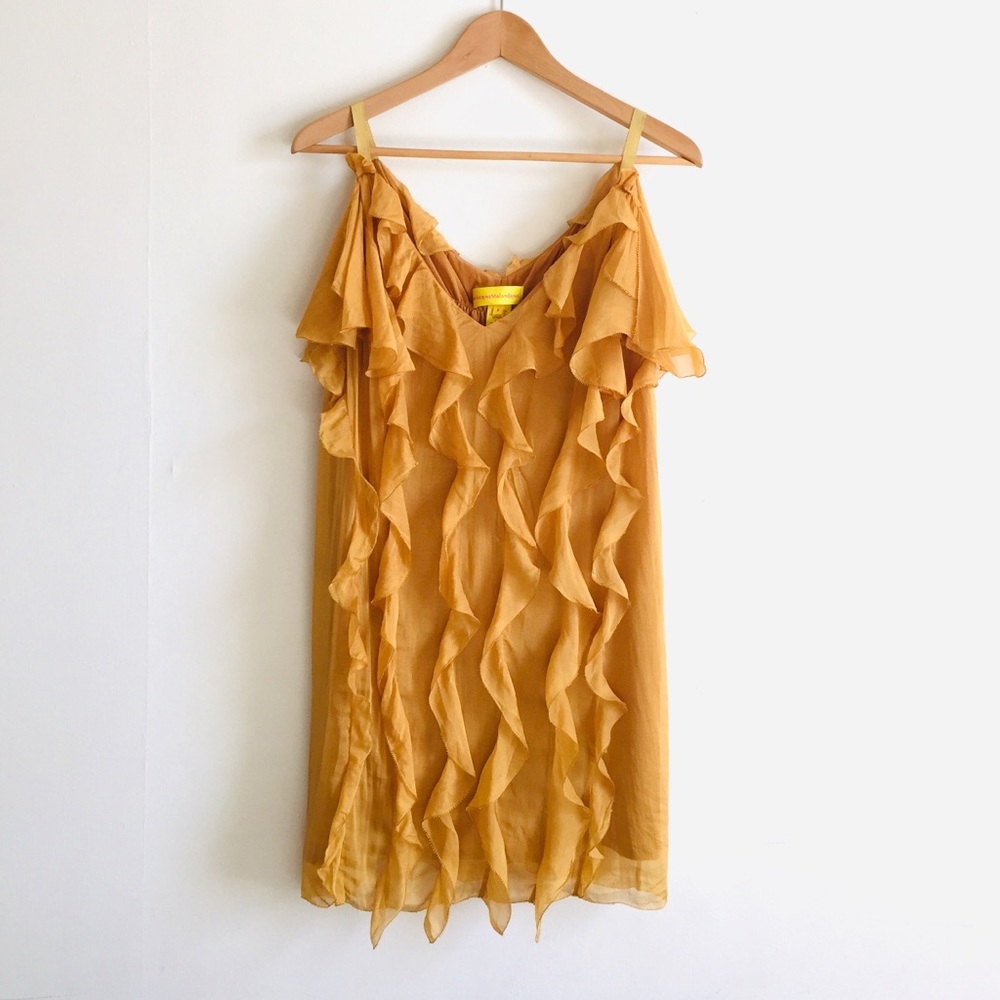 Catherine Malandrino silk ruffles dress